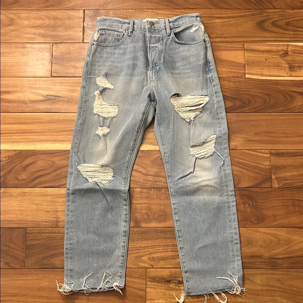 Frame Denim Men's Distressed Blue Jeans